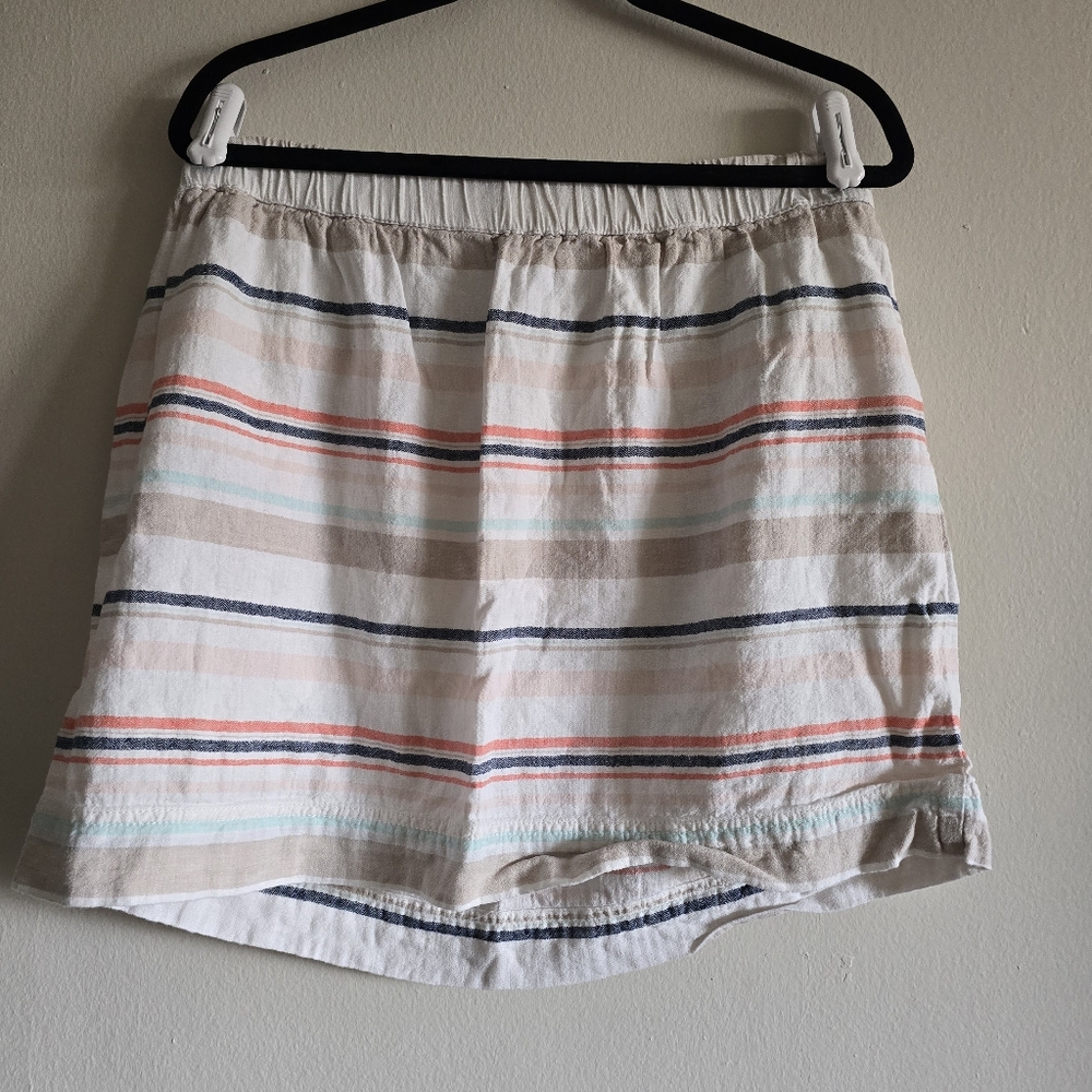 Sonoma Women's Striped Shorts - White, Red, Blue, Tan